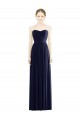 Low Back Draped Strapless Chiffon Formal Dress 