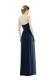 Low Back Draped Strapless Chiffon Formal Dress 