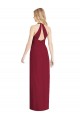V-Neck Halter Chiffon Maxi Formal Dress Open Back