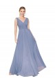 Floor Length High Neck V-Back Chiffon Formal Dress