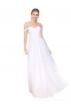 Off the Shoulder Long Full Length Chiffon Formal Dress