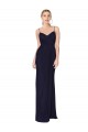 Draped Spaghetti Straps Long Chiffon Mermaid Formal Dress