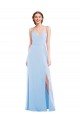 Tie Back Cutout Maxi Formal Dress with Front Slit