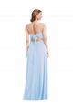 Tie Back Cutout Maxi Formal Dress with Front Slit
