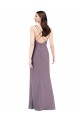 Simple Floor-Length Chiffon Formal Dress with Criss-Cross Back