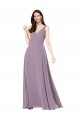 Long Chiffon Formal Dress with Open Back