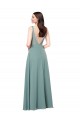 Long Chiffon Formal Dress with Open Back