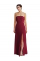Cuffed Strapless Maxi Formal Dress with Front Slit