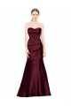 Mermaid Sweetheart Soft Satin Formal Dress with Pleats