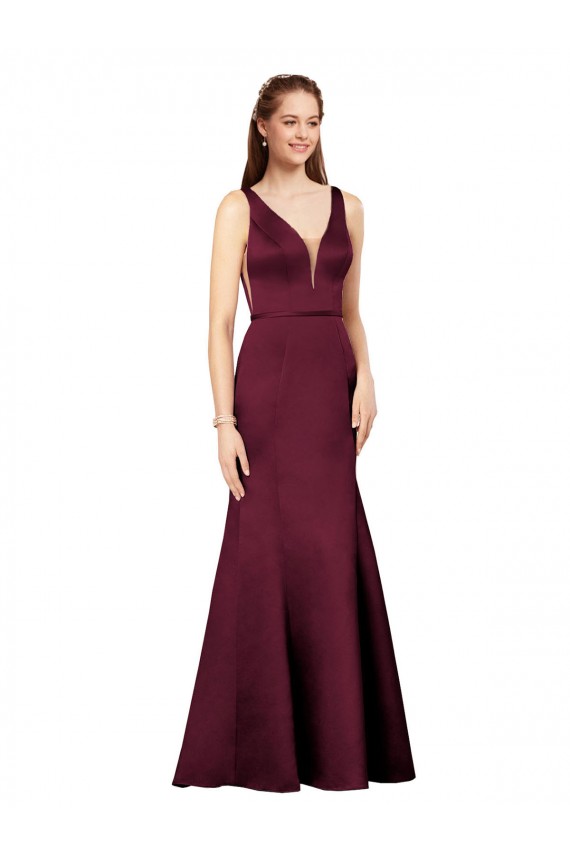 Sexy Satin Formal Dress with Side Cutouts