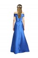 Sleeveless Off the Shoulder Ball Gown Satin Formal Dress