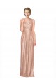 Draped V-Neck Striking Sheath Floor Length Sequin Formal Dress