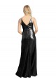 Full Length A-Line Sequin Formal Dress with Spaghetti Straps V-Neckline