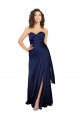 Floor Length Wrap Skirt Silky Satin Formal Dress