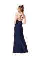 High Neck Satin Formal Dress with Strappy Back