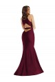 Plunge Neckline Cutout Low Back Silky Satin Mermaid Formal Dress