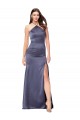 Fit and Flare Silky Satin Formal Dress