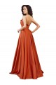 Strapless Sweep Train Silky Satin Formal Dress with Pleats