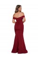 Off Shoulder Sleeves Sweetheart Neckline Long Spandex Formal Dress