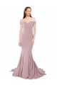 Off the Shoulder Mermaid Long Sweep Train Formal Dress