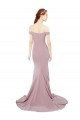 Off the Shoulder Mermaid Long Sweep Train Formal Dress