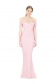 Full Length Off the Shoulder Formal Dress with Twist Front