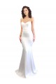 Sweetheart Strapless High Neck Long Crepe Formal Dress