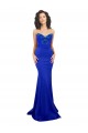 Sweetheart Flower Neckline High Neck Crepe Formal Dress