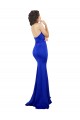 Sweetheart Flower Neckline High Neck Crepe Formal Dress