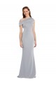 Off the Shoulder Asymmetrical Mermaid Crepe Formal Dress