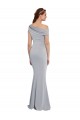 Off the Shoulder Asymmetrical Mermaid Crepe Formal Dress
