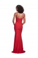 Spaghetti Strap Slip Neckline Crepe Formal Dress