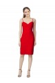 Sleeveless Cocktail Length Sweetheart Neckline Crepe Formal Dress