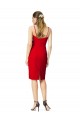 Sleeveless Cocktail Length Sweetheart Neckline Crepe Formal Dress