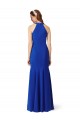 Halter V-Neck Long A-Line Crepe Formal Dress