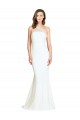 Soft Tulle Shoulder Overlay Mermaid One Shoulder Crepe Formal Dress