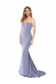 Long Strapless Sweetheart Sweep Train Crepe Formal Dress with Low Back