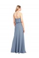 High Neck Sheath Sleeveless Stretch Crepe Formal Dress
