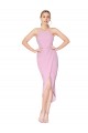 Halter Neck Short Knee Length Crepe Mermaid Cocktail Formal Dress