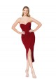 Cocktail Length Sweetheart Mermaid Wrap Crepe Formal Dress