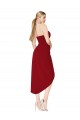 Cocktail Length Sweetheart Mermaid Wrap Crepe Formal Dress