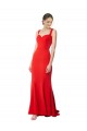 Long Chapel Train Fishtail Maxi Crepe Formal Dress with Sweetheart Neckline
