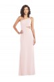 Midriff Cutout Flirty One Shoulder Maxi Crepe Formal Dress
