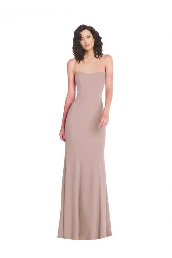 Strapless Princess Line Crepe Mermaid Formal Dress