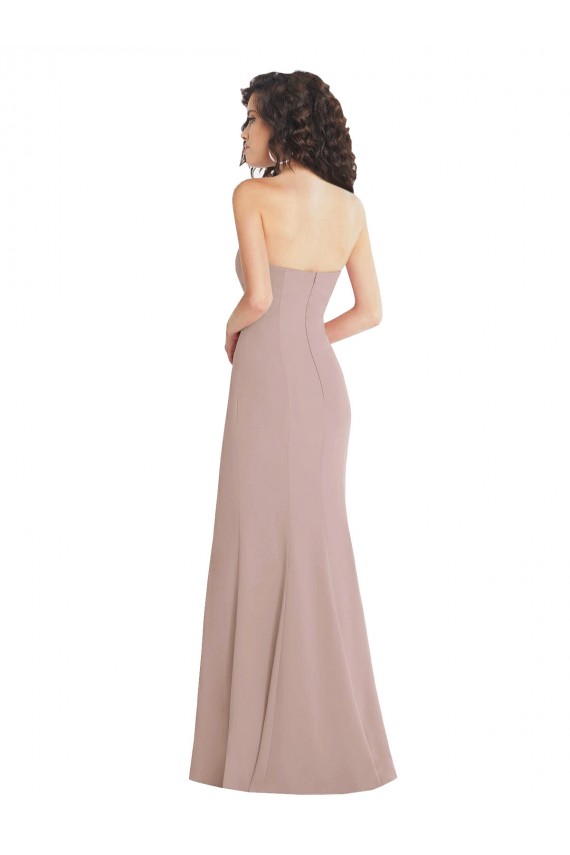 Strapless Princess Line Crepe Mermaid Formal Dress