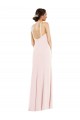 Criss Cross Halter Princess Line Trumpet Crepe Formal Dress