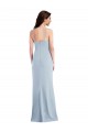 Flattering Trumpet Maxi Crepe Formal Dress with Front Slit