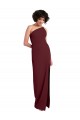 Sleek One Shoulder Long Crepe Formal Dress with Daring Slit