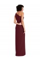 Sleek One Shoulder Long Crepe Formal Dress with Daring Slit