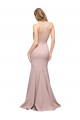 Long Sweetheart Crepe Formal Dress with High Neck Illusion Tulle Details